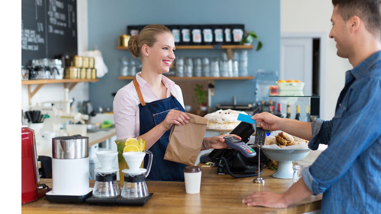Guy Buying from Cafe